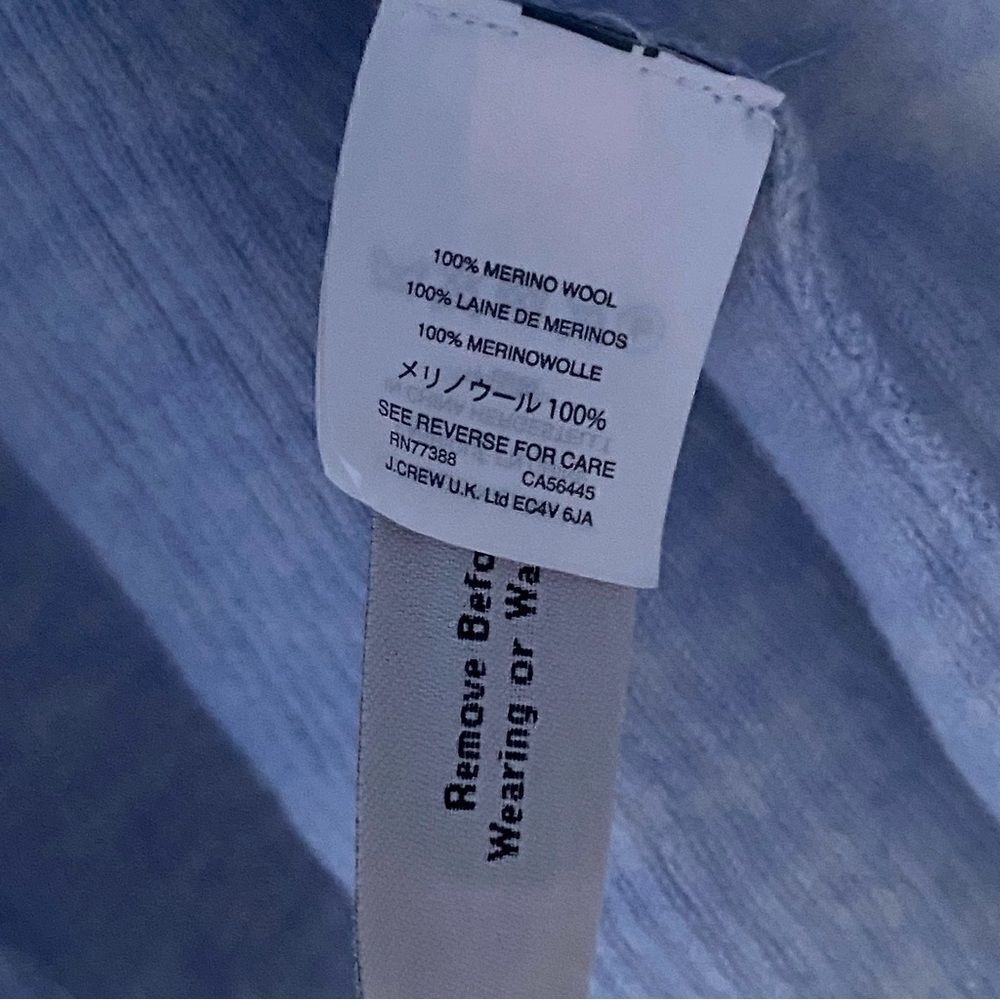J. Crew Tiered blue merino wool top - Picture 8 of 13
